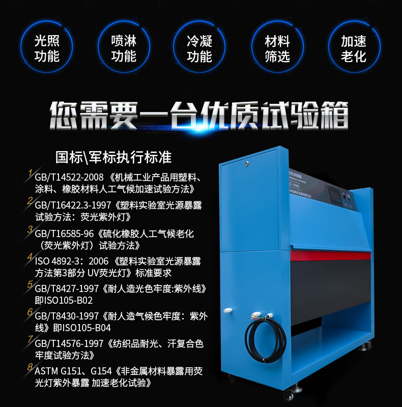 紫外線耐氣候老化試驗箱（xiāng）（貼片式）